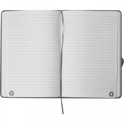 Notatnik A5 w linie z materiałów z recyklingu DOMINIK Szary 2526107 (6)