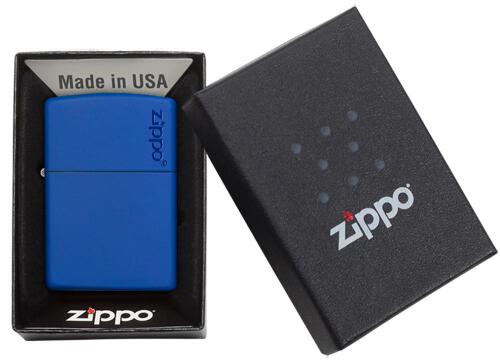 Zapalniczka Zippo Classic z logo Royal Blue Matte ZIP60001205 (3)