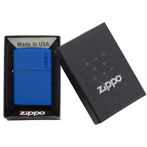 Zapalniczka Zippo Classic z logo Royal Blue Matte ZIP60001205 (3)