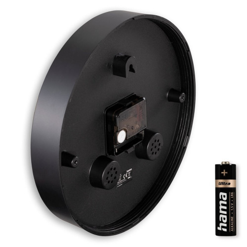 Zegar ścienny z termometrem i higrometrem Hama Czarny VH054-03 (2)