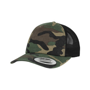 Czapka Trucker - Wood Camo & Black