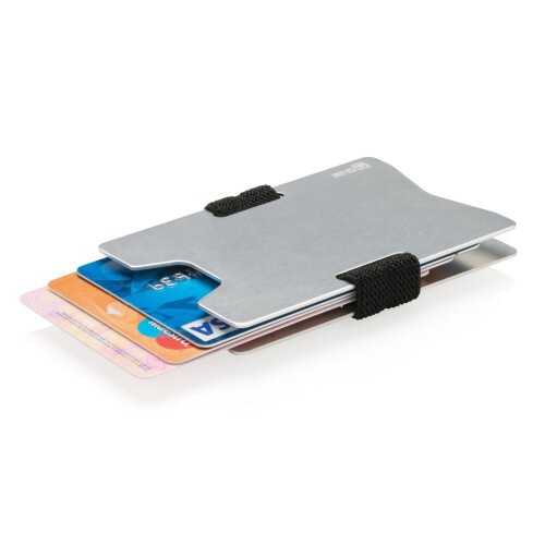 Minimalistyczny portfel, ochrona RFID srebrny, czarny P820.462 