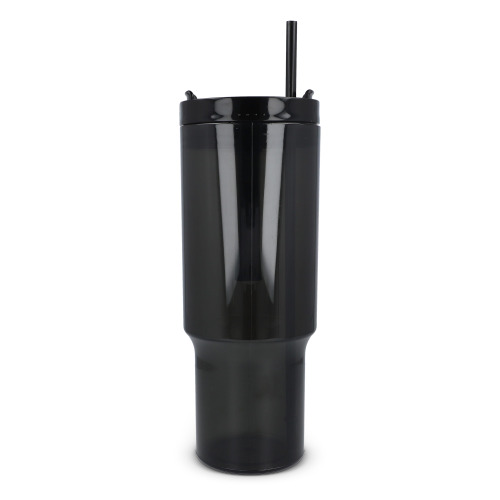 Kubek Miami z uchwytem, przezroczysty, 1,2 l, R-PET Transparentny / czarny LT98695-N0402 (4)