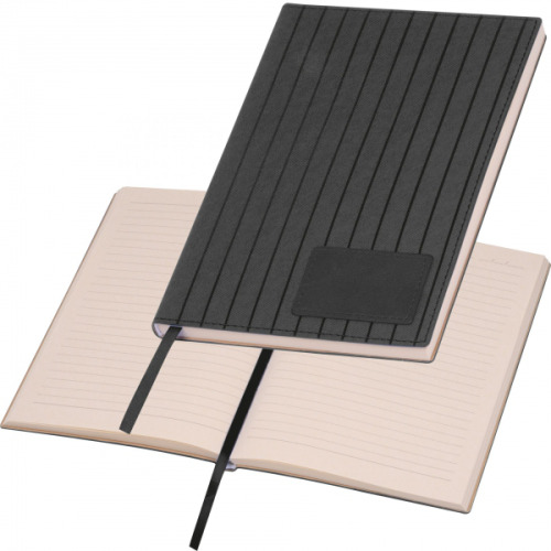 Notatnik A5 w linie z trzciny cukrowej Czarny 2498003 