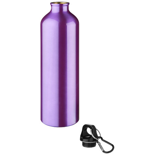 Aluminiowa butelka na wodę Oregon z karabińczykiem o pojemności 770 ml Fioletowy 10029708 (4)