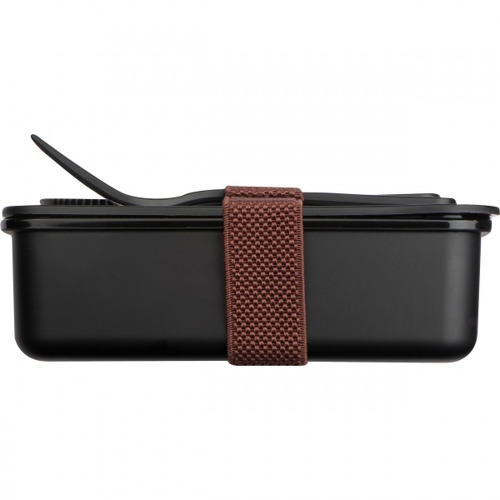 Lunch box ze sztućcami VIGO 600 ml Czarny 265903 (3)