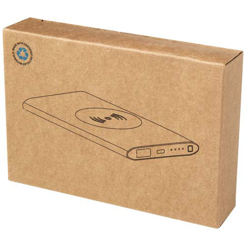 Juice bezprzewodowy powerbank o pojemności 4000 mAh Type-C z aluminium pochodzącego z recyklingu  Czarny 12438490 (2)