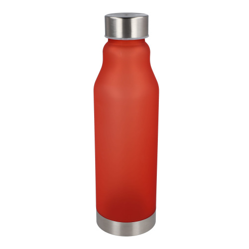 Matowa butelka R-PET 600ml Ecru / czerwony LT98824-N5421 (1)