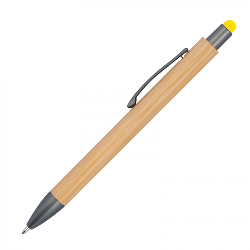 Długopis drewniany touch pen LUCIO żółty 1219408 (2)