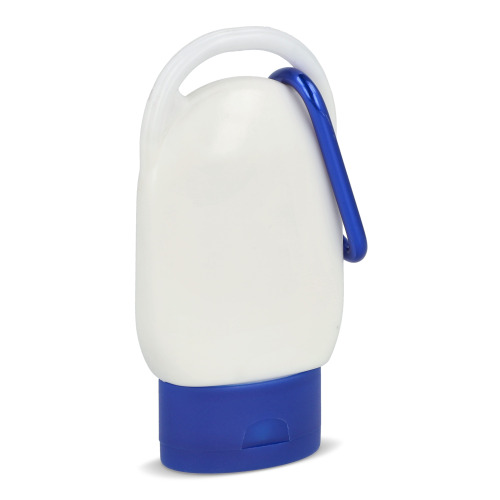 Balsam przeciwsłoneczny z karabińczykiem SPF30 z materiału z recyklingu 30ml Niebieski LT91838-N0011 (3)
