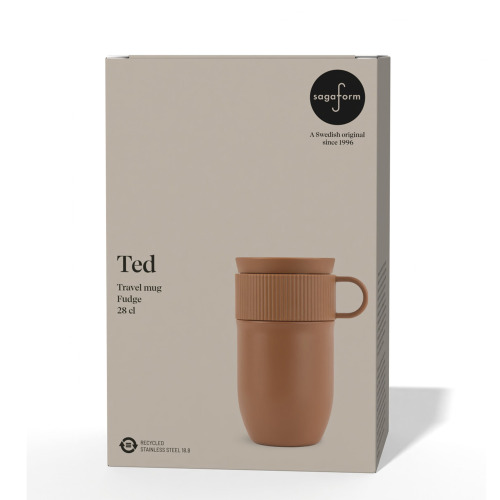 Izolowany kubek Sagaform Ted, 280 ml, szczelny, można myć w zmywarce Brązowy LT52131-N0051 (1)