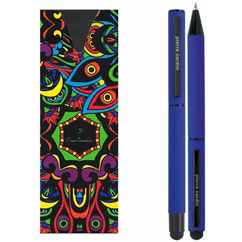 Zestaw piśmienny długopis i pióro kulkowe touch pen soft touch CELEBRATION Pierre Cardin Niebieski B0401006IP304 (1)