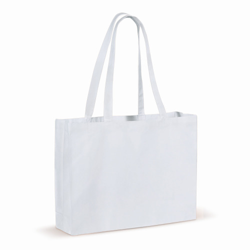 Torba z bawełny z recyklingu z dnem 140g/m² 49x14x37cm Biały LT95243-N0001 