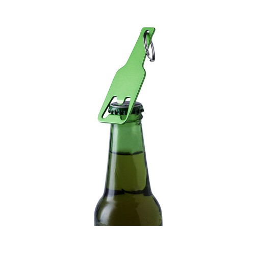 Brelok do kluczy, otwieracz do butelek "butelka" zielony V9971-06 (1)