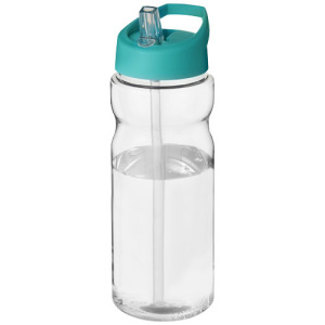 Bidon H2O Base® o pojemności 650 ml z wieczkiem z słomką Przezroczysty