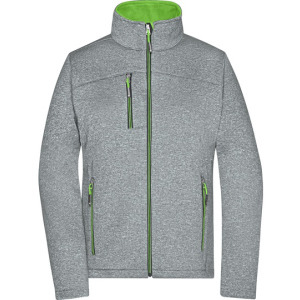 Kurtka Softshell Damska - Dark Melange & Red