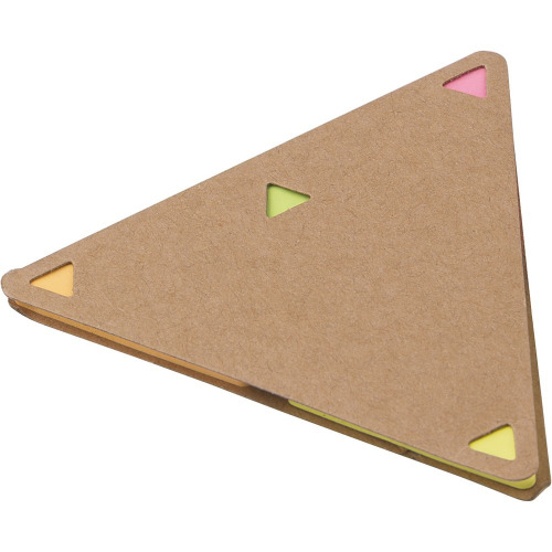 Zestaw do notatek "trójkąt", karteczki samoprzylepne brązowy V2985-16 (3)