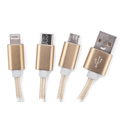 Kabel USB 3 w 1 TAUS Złoty 09106-24 (3)