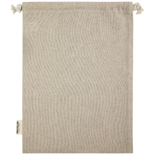 Pheebs torba na prezent z bawełny z recyklingu o gramaturze 150 g/m² i z certyfikatem GRS, duża o pojemności 4 l Naturalny melanż 12067206 (4)