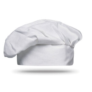 Bawełniana czapka szefa kuchni biały