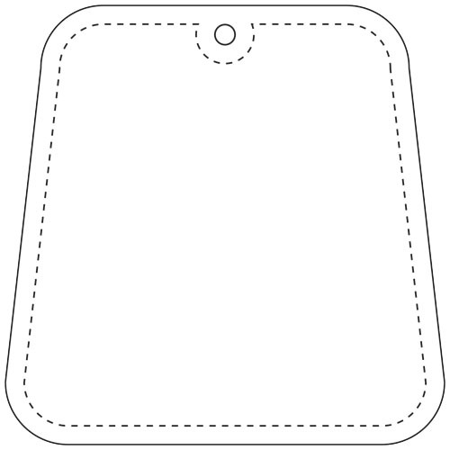 RFX™ reflective odblaskowa zawieszka z TPU, trapez Biały 1PR09301 (3)