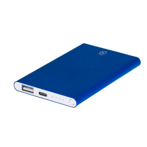 Power bank 4000 mAh z aluminium z recyklingu Niebieski