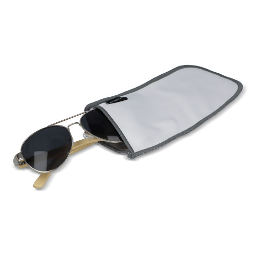 Woreczek na okulary z mikrofibry R-PET sublimacja Biały LT86725-N0001 (3)