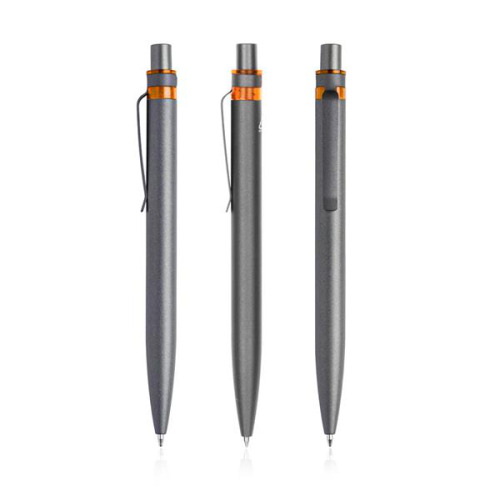 Aluminiowy długopis z recyklingu z kolorowym akcentem / Alur Pomarańczowy IP13155232 