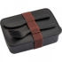 Lunch box ze sztućcami VIGO 600 ml Czarny 265903  thumbnail