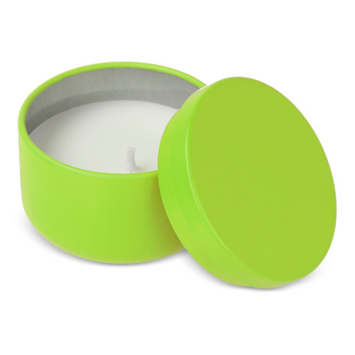Bezzapachowa świeca roślinna Asana w puszce z recyklingu Jasnozielony LT90743-N0032 (3)