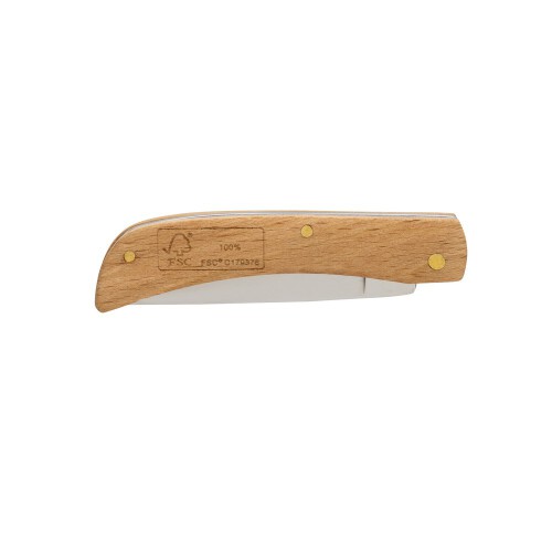 Drewniany nóż składany, scyzoryk brązowy P414.009 (2)