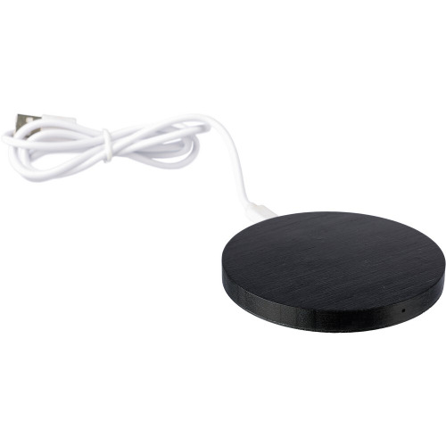 Bambusowa ładowarka bezprzewodowa Czarny V0324-03 (4)