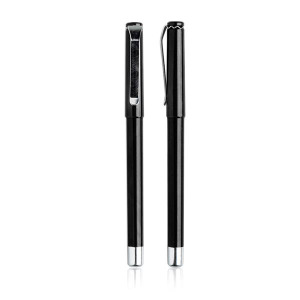 Plastikowe żelowe pióro kulkowe z nasadką / Gelie Czarny