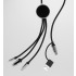 DŁUGI KABEL 4W1 Z PODŚWIETLANYM LOGO, W102TG Czarny EG058803  thumbnail