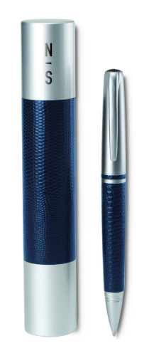 Długopis, metal ze skórą granatowy IT2801-04 (1)