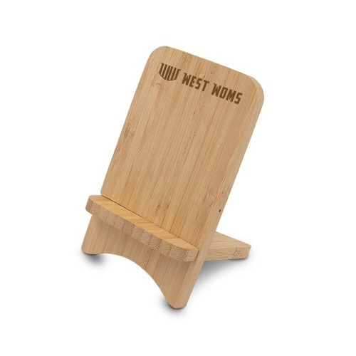 Składana bambusowa ładowarka bezprzewodowa 10W B'RIGHT, stojak na telefon | Barbra Drewno V0189-17 (9)