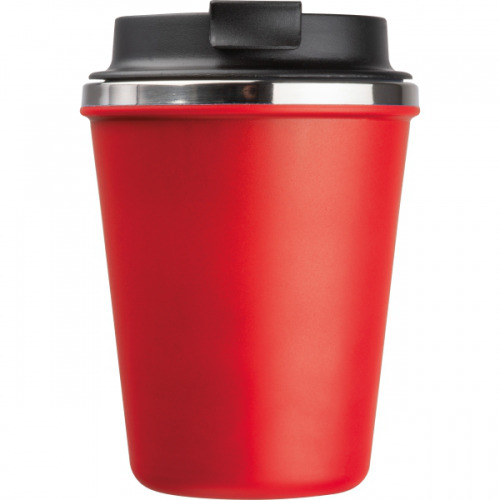 Kubek termiczny 350 ml z powłoką z recyklingu METODY Czerwony 8496205 (5)