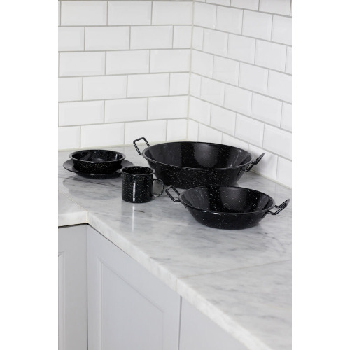 DORIS EMALIOWANY KUBEK, CZARNY Czarny 5018412- (10)