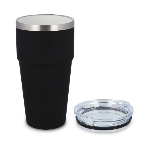 T-ceramiczny kubek do samochodu o miękkim dotyku 500ml Czarny LT98729-N0002 (3)