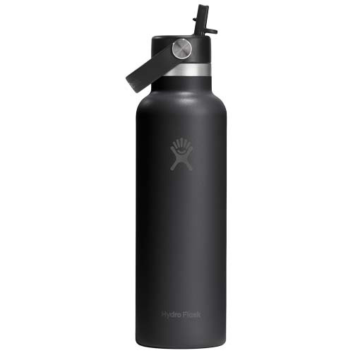 Butelka na wodę Hydro Flask Standard Mouth, pojemność 621 ml, izolowana, ze stali nierdzewnej Czarny 10099090 (1)