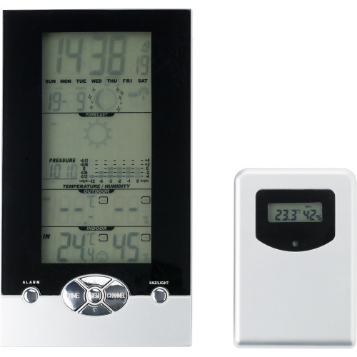 Cyfrowa stacja pogodowa z czujnikiem zewnętrznym Srebrny V3465-32 (1)