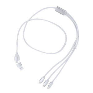 Kabel do ładowania z aluminium z recyklingu Srebrny