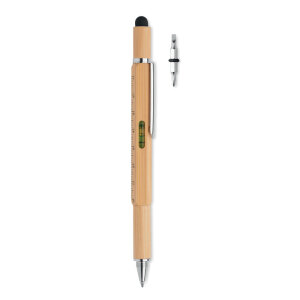 Bambusowy długopis z poziomicą drewna