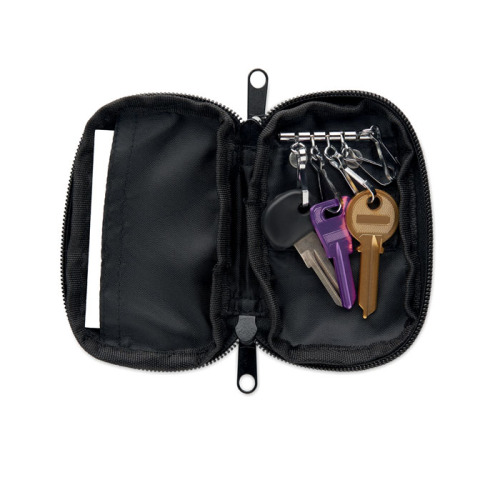 Etui na klucze z 300D RPET Czarny MO2822-03 (3)