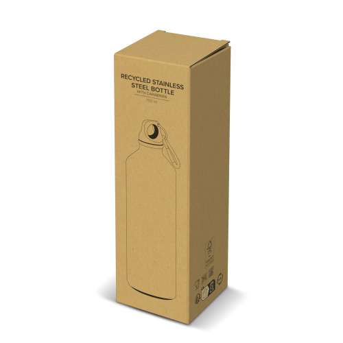 Jednościenna butelka R-SS z karabińczykiem 750ml Biały LT98739-N0001 (2)