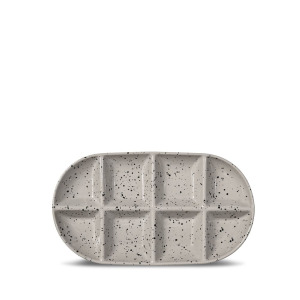 Talerz do serwowania DITTE, duży, szary/czarny