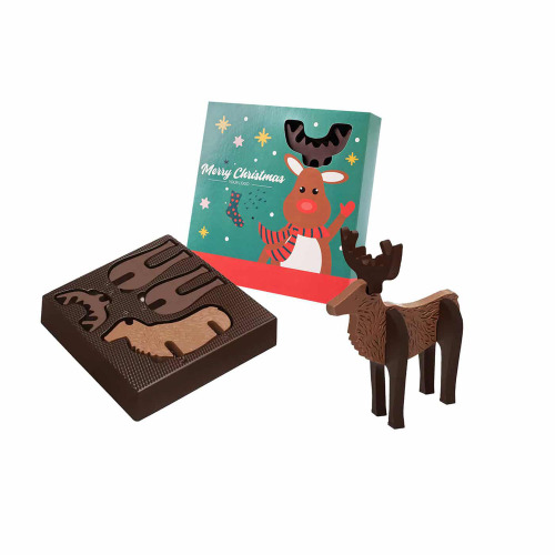 Zestaw Czekoladek Renifer Choco Puzzle 3D Wielokolorowy S0331A/XM 