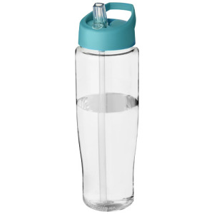Bidon H2O Tempo® o pojemności 700 ml z wieczkiem z słomką Przezroczysty