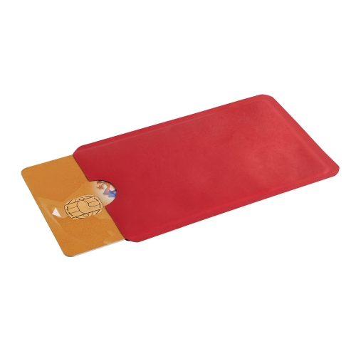 Etui na kartę kredytową, ochrona przed RFID czerwony V0607-05 (2)