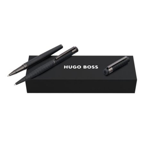 Zestaw upominkowy Hugo Boss długopis i pióro kulkowe HSQ5634A + HSQ5635A Czarny HPBR563A 